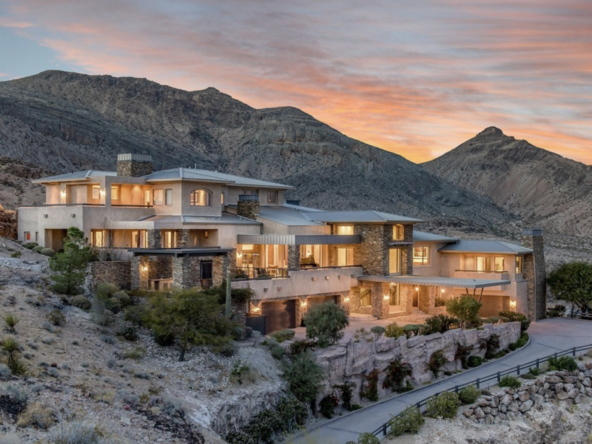 Image of a luxury home set into the hillside of The Ridges.